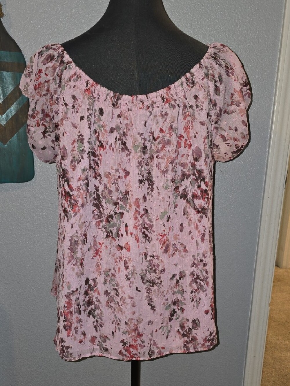 torrid Pink Floral Off-The-Shoulder Blouse - Picture 2 of 2